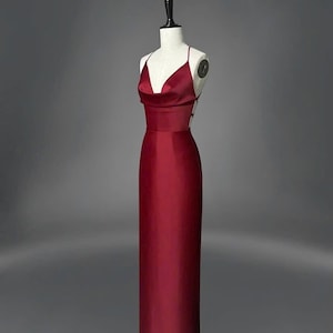 Silk Dress / Long Silk Satin Dress / Summer Dress/ Engagement Dress/ Bridesmaid Dress/ Gift For Her / Gift for Bride OOA130