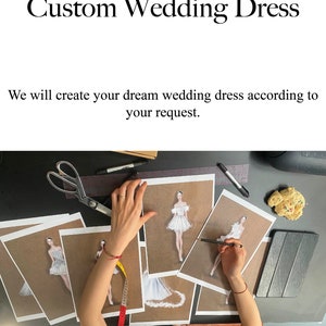 Custom Wedding Dress for Hannah Pavelka / Exclusive Design Bridal Dress / Personalized Design Follow Bride's Request image 2