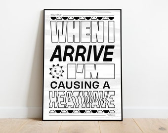 Wiley Heatwave Print grime rap British music lyric art wall A3 A4 A5 A6 other colours available