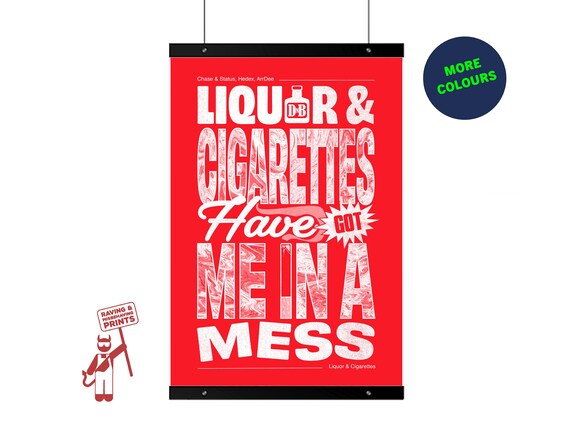 chase & status liquor & cigarettes Buy Liquor & Cigarettes | Chase and Status, Hedex, Arrdee | Dnb Drum and  Bass Print T-shirt Edm A2 A3 A4 A5 Digital Download Online in India
