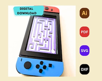 Video Game Maze Puzzle SVG | Laser Cut Console File | Gamer DIY Project