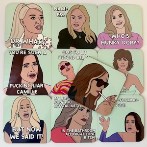Real Housewives of Beverly Hills Magnets, RHOBH Gift, Bravo Magnets, Erika Jayne, Kathy Hilton, Bravo Tv Gift Bravo Fan