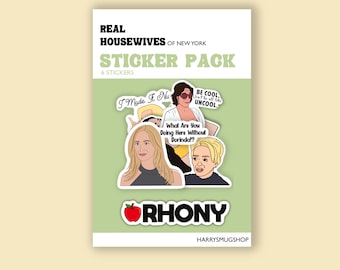 Real Housewives of New York, RHONY, Real Housewives Sticker Pack, Dorinda Medley, luann, Sonja Morgan, Bravo Gift, Real Housewives Gifts,