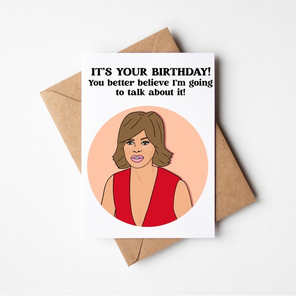 Real Housewives Of Beverly Hills, RHOBH Gift, Lisa rinna Card, Birthday Card, Greeting Card, Holiday Card
