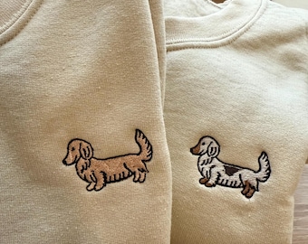 Embroidered Dachshund Sweater: Custom Dog Breed Gift