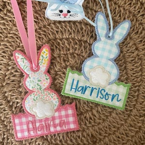 Personalized Easter Basket Name Tag | Personalized Easter Gift Tag | Personalized embroidered name tag | Easter Gift Tag
