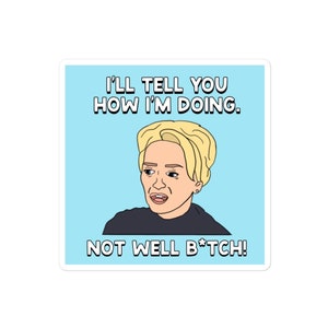 Real Housewives of New York, RHONY, Dorinda Medley Magnet, Not well bitch, Real Housewives Gifts, Bravo Gift, Bravo