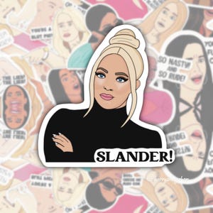 Real Housewives of Beverly Hills, RHOBH, Erika Jayne Sticker, Slander, Bravo Gift, Real Housewives Gifts waterproof vinyl sticker, laptop