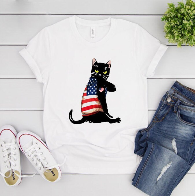 cat patriotic shirt