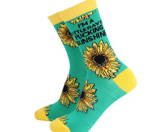 Funny Sunflower Bamboo Socks - Ray of Sunshine - Women's Gift
