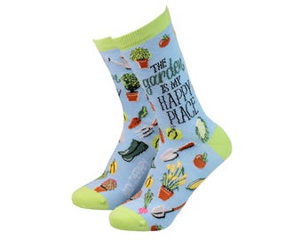 Women's 'The Garden Is My Happy Place' Bamboo Gift Socks by Sock Therapy
