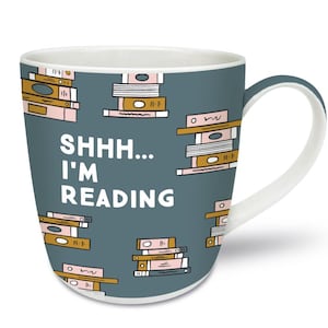 Shhh I'm Reading - New Bone China Mug - Book Worm Gift Mug | Coffee Cup