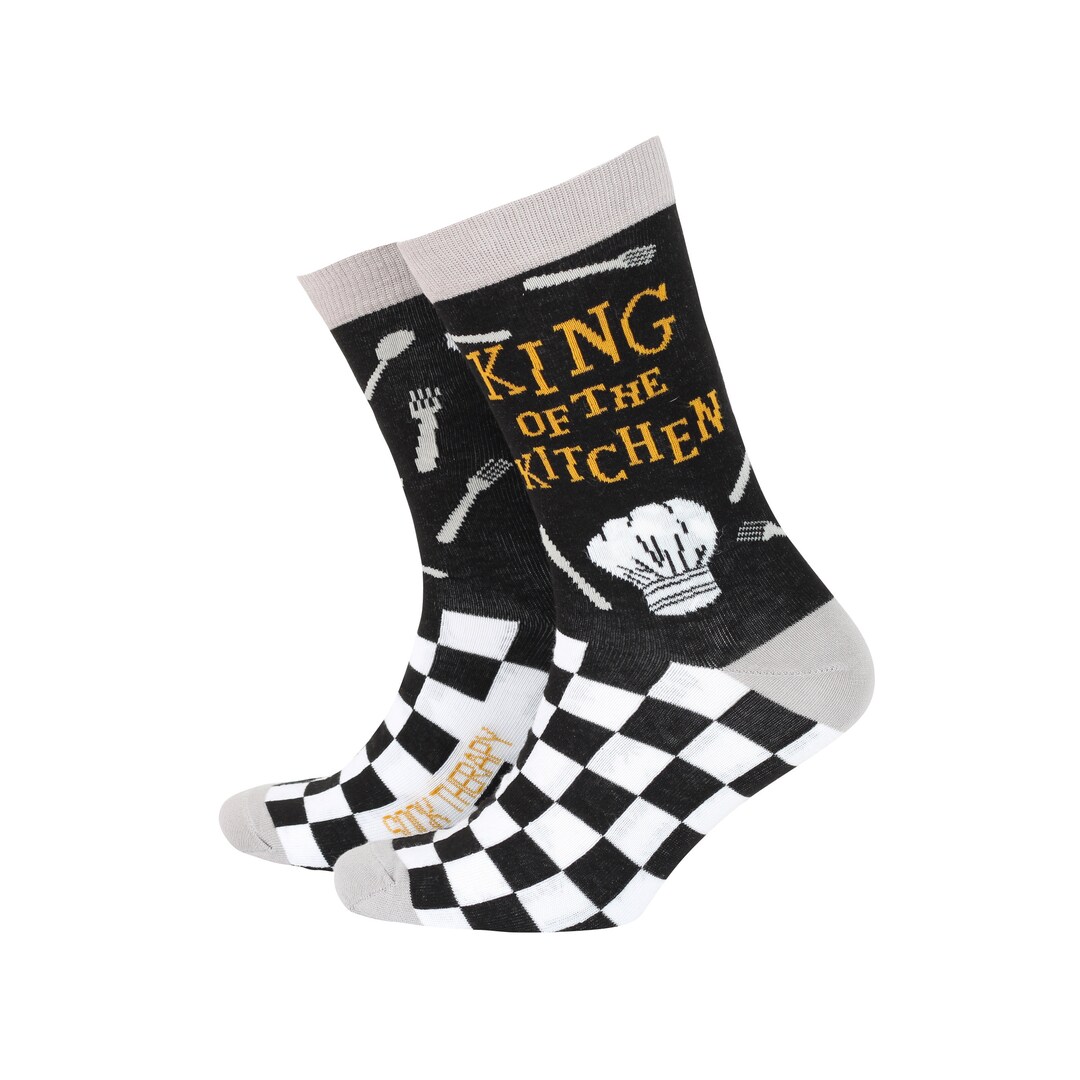 King of the Kitchen Men's Bamboo Novelty Socks by Smiling Faces Etsy