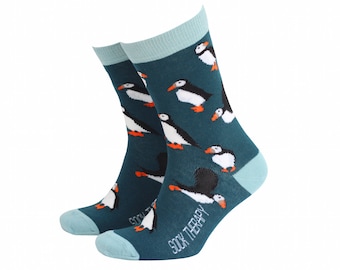 Women's Puffin Bamboo Gift Socks by Sock Therapy