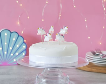 Einhorn Kerzen | 3D Party Topper (5er Set)