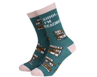 Women's 'Shh I'm Reading' Bamboo Gift Socks by Sock Therapy