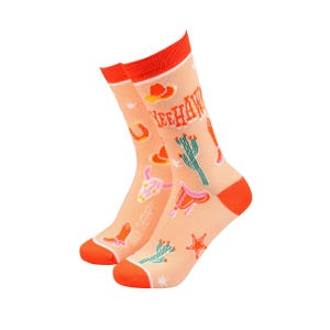 Sock Therapy のレディース「Yeehaw」カウボーイ ワイルド ウェスト バンブー ギフト ソックス