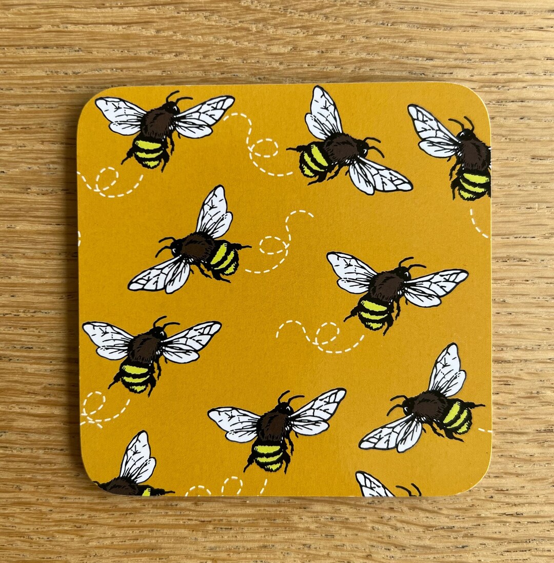 Bee Coaster - Drinks Coaster Gift From Smiling Faces - Etsy