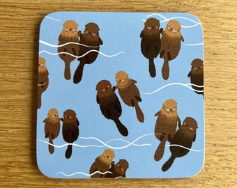 Otters Coaster - Drinks Coaster Gift from Smiling Faces