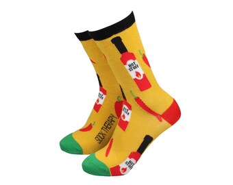Hot Stuff - Chilli Bottle, Women's Bamboo Socks by Sock Therapy