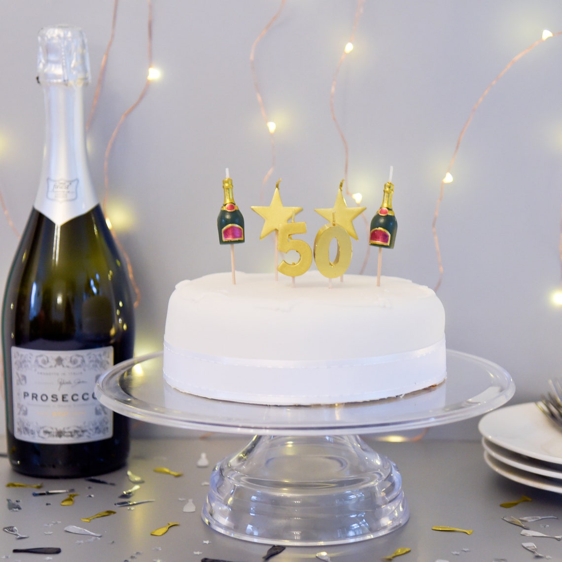 50th Birthday Cake Candles 50th Birthday Cake Topper 3D Etsy UK