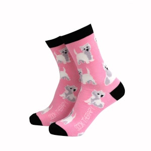 Women&#39;s Westie Dog Bamboo Gift Socks by Sock Therapy