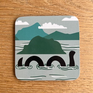 Nessie Coaster  - Loch Ness Monster Drinks Coaster Gift from Smiling Faces