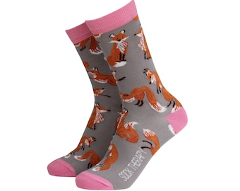 Women's Fox Bamboo Gift Socks by Sock Therapy