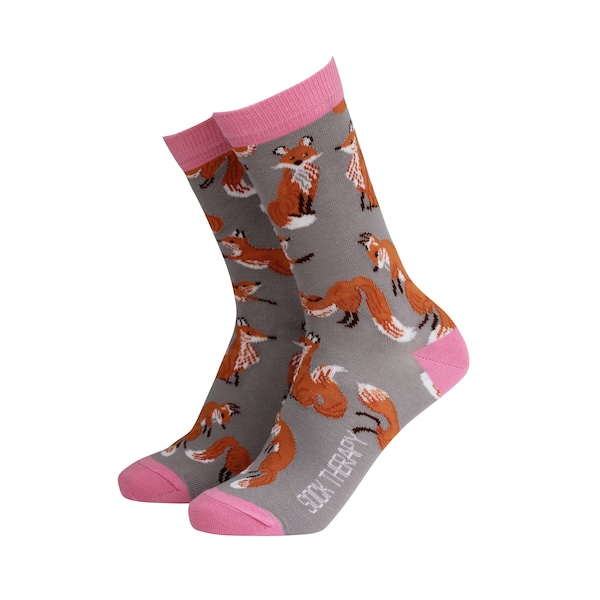 Women's Fox Bamboo Gift Socks by Sock Therapy