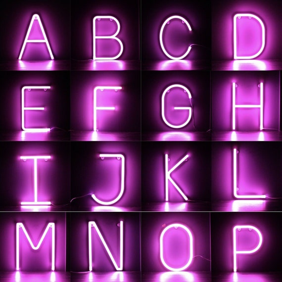 Pink Neon LED Letter Light Neon Wedding Sign Personalised - Etsy UK