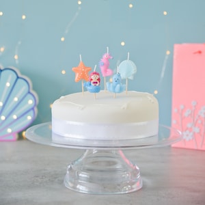 Mermaid Birthday Cake Candles | Mermaid Cake Topper | Under The Sea 3D Novelty Candles