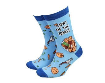 King of the Roast -  Men's Bamboo Novelty Socks by Sock Therapy