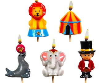 3D Circus Cake Candles: Contemporary Party Topper
