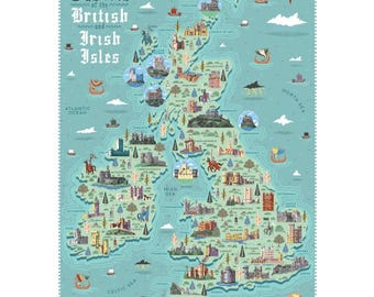 Castles of the British and Irish Isles - A3 Art print - Poster