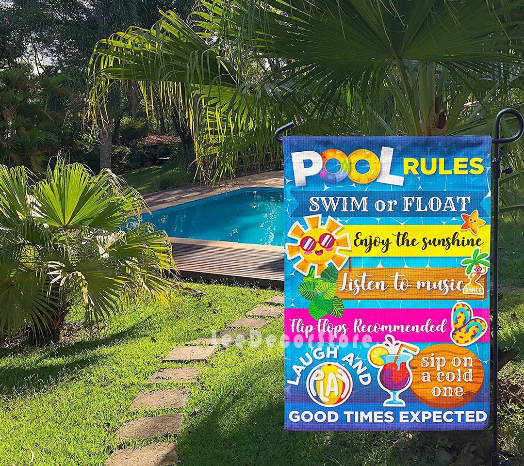 Floating Pool Flag Swimming Pool Flag Etsy