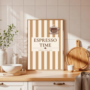 Espresso Time Poster | Coffee Wall Art | Küchenposter | Italien Poster | Café Wanddeko | Mediterranean Print