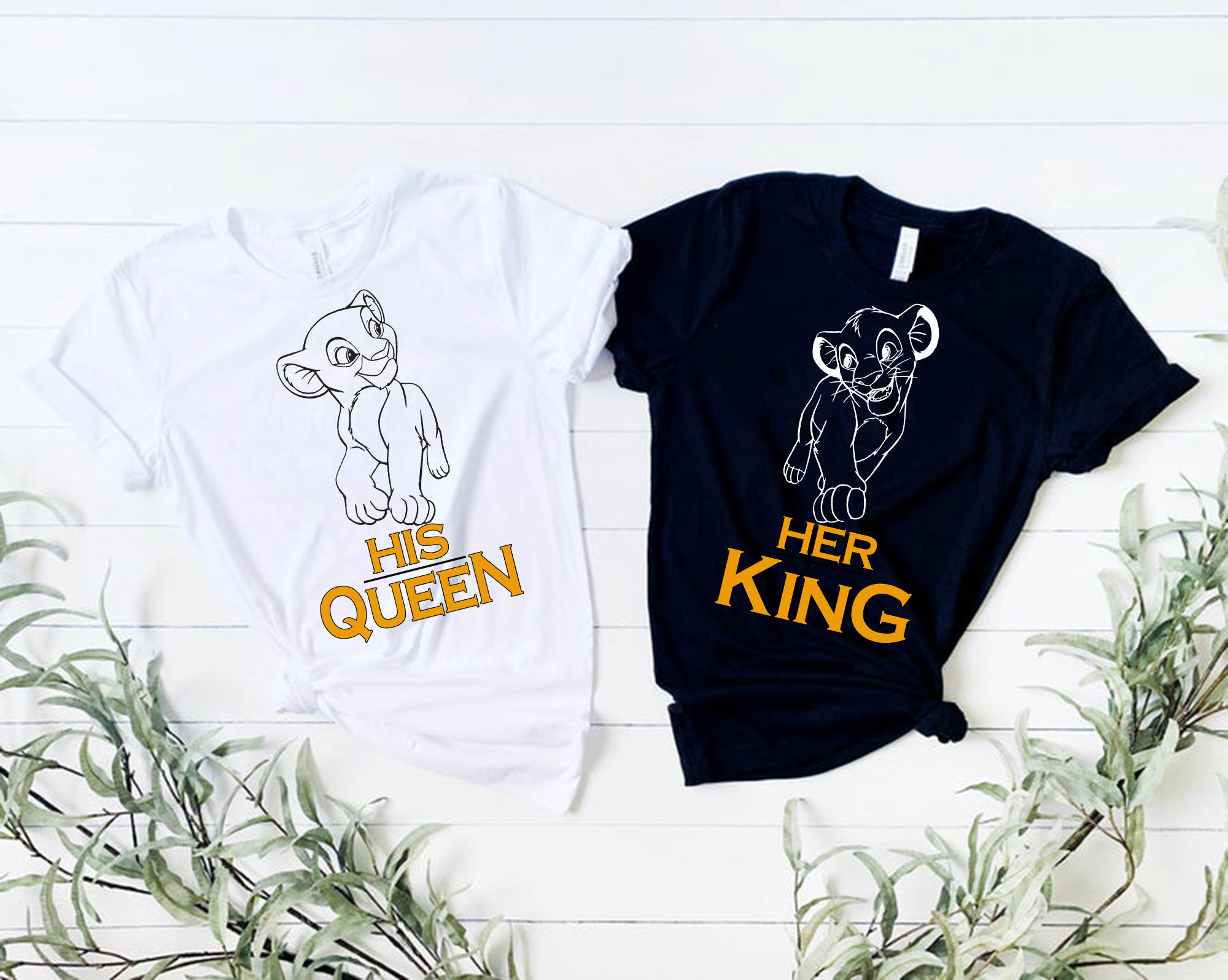 Lion king couple Simba nala shirts King and queen shirts | Etsy
