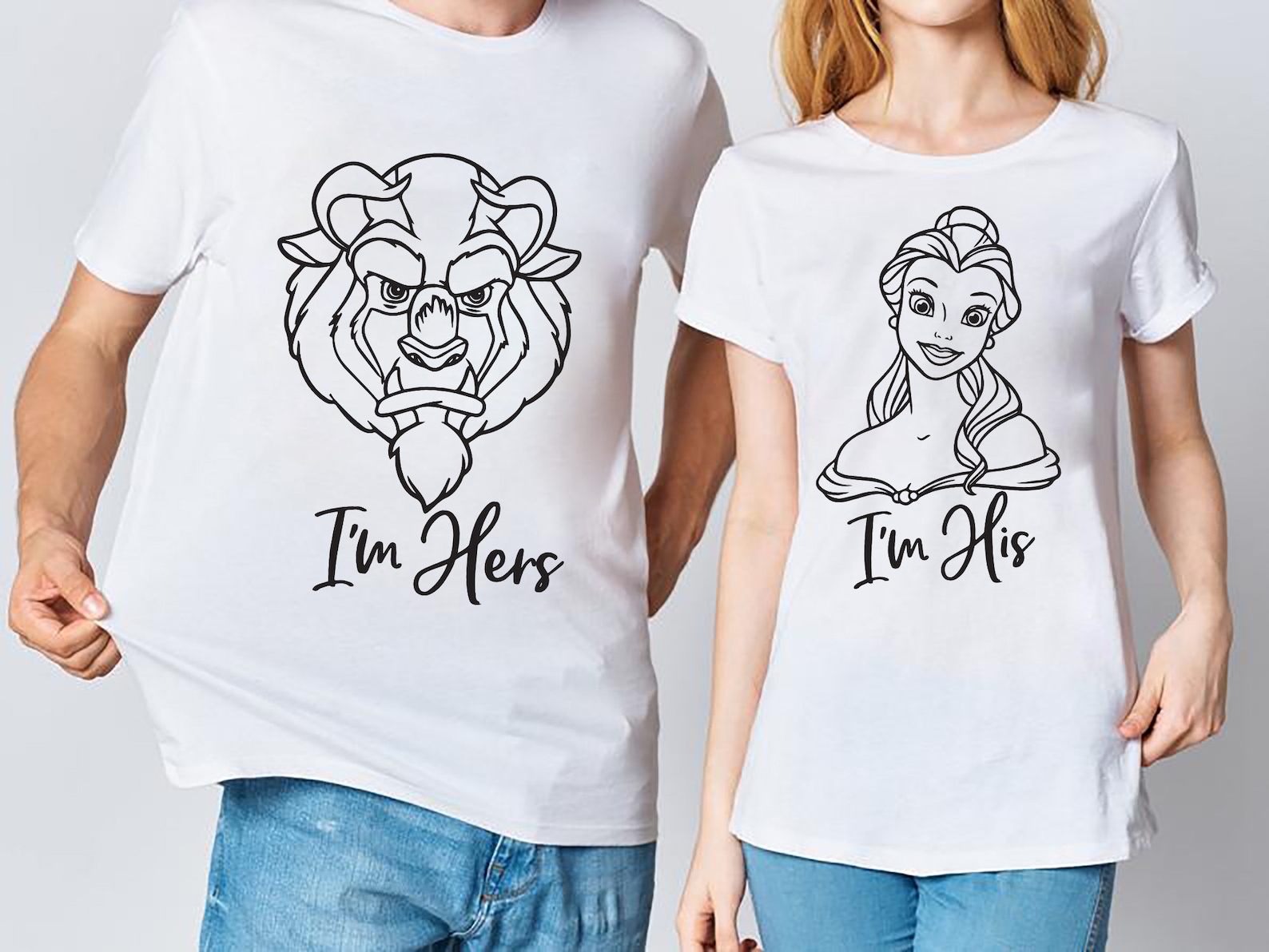 beauty and beast couple shirts
