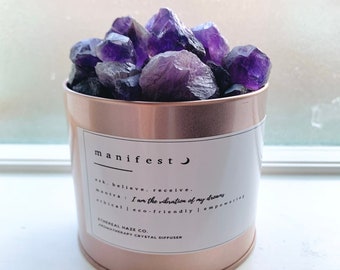 Amethyst Aromatherapy Diffuser | Crystal Essential Oil, Spiritual Home Decor