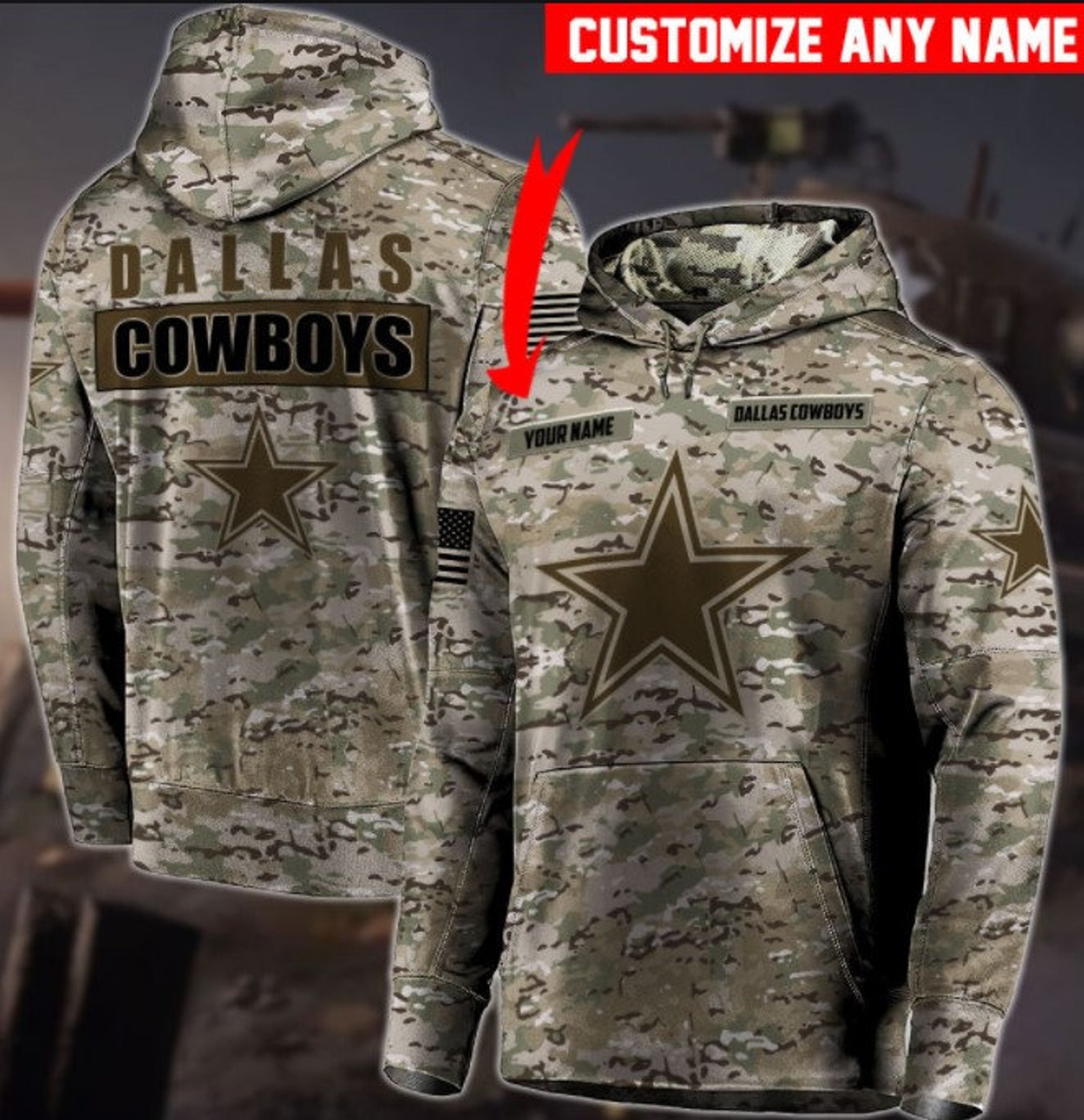 Custom Dallas Cowboys Pullover Hoodie Dallas Cowboys Hoodie Etsy