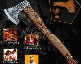 Custom Smith Viking Axe Personalized Anniversary Gift For Him, Birthday & Wedding Gift, Hand Forged, Battle Axe,