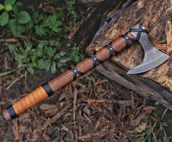 RAGNAR VIKING AXE Hand Forged Camping Axe With Rose Wood - Etsy