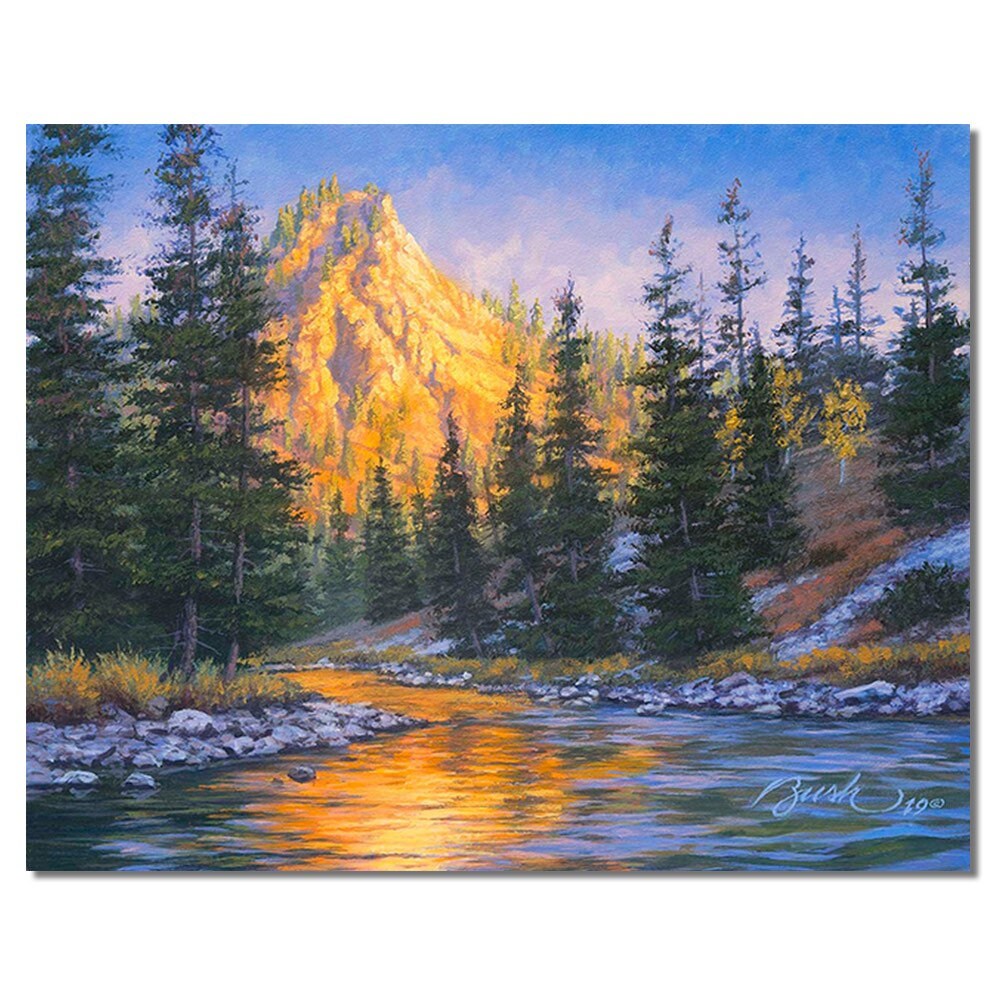 Paint By Numbers Kit First Light Mountain DIY Framed Etsy