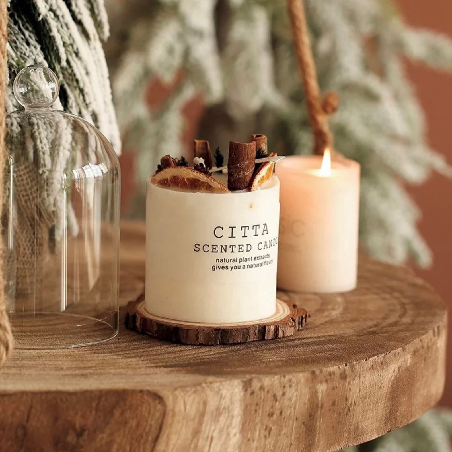 Handmade Dried Flowers Scented Candle Soy Wax Aromatherapy Etsy