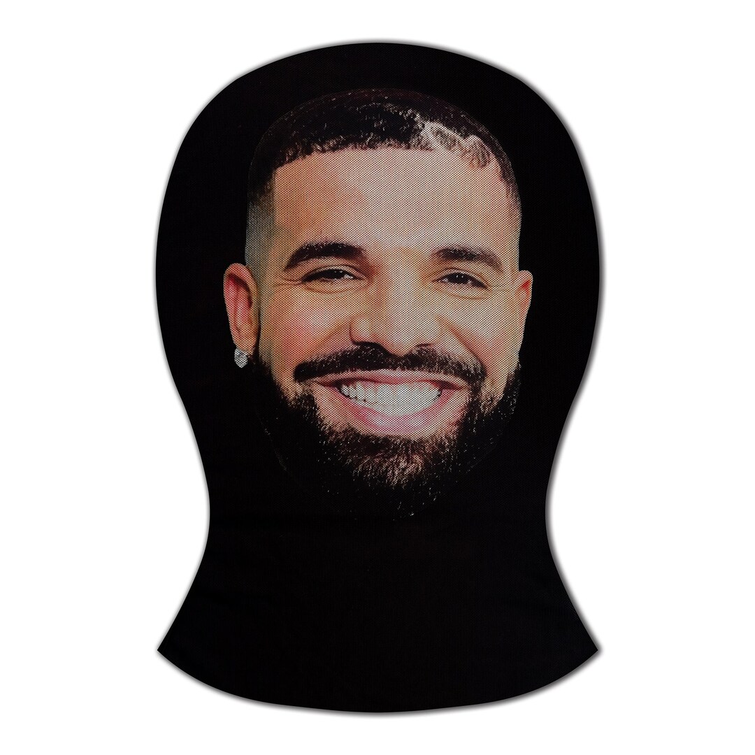Drake Meme Mesh Mask | Rap Merch | Hip Hop Rave Party Mask | Viral ...