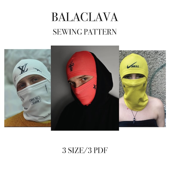 Patron de cagoule, patron de couture PDF, cagoule Ninja tailles