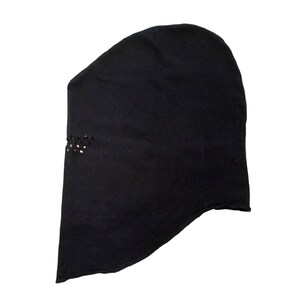 Blank Black Balaclava Made From 100% Cotton With Raw Edges in One Size ...