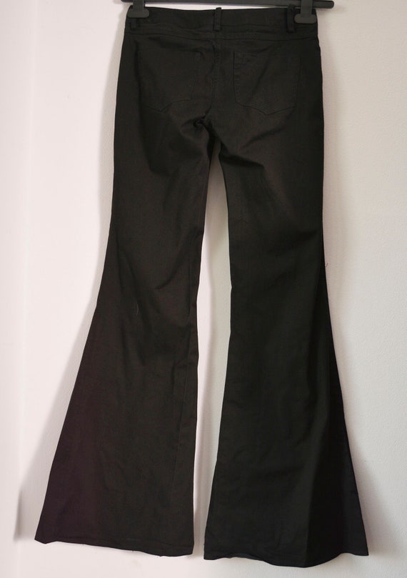 Size 6 8 | Black Bell Bottom Pants made in Italy … - image 8