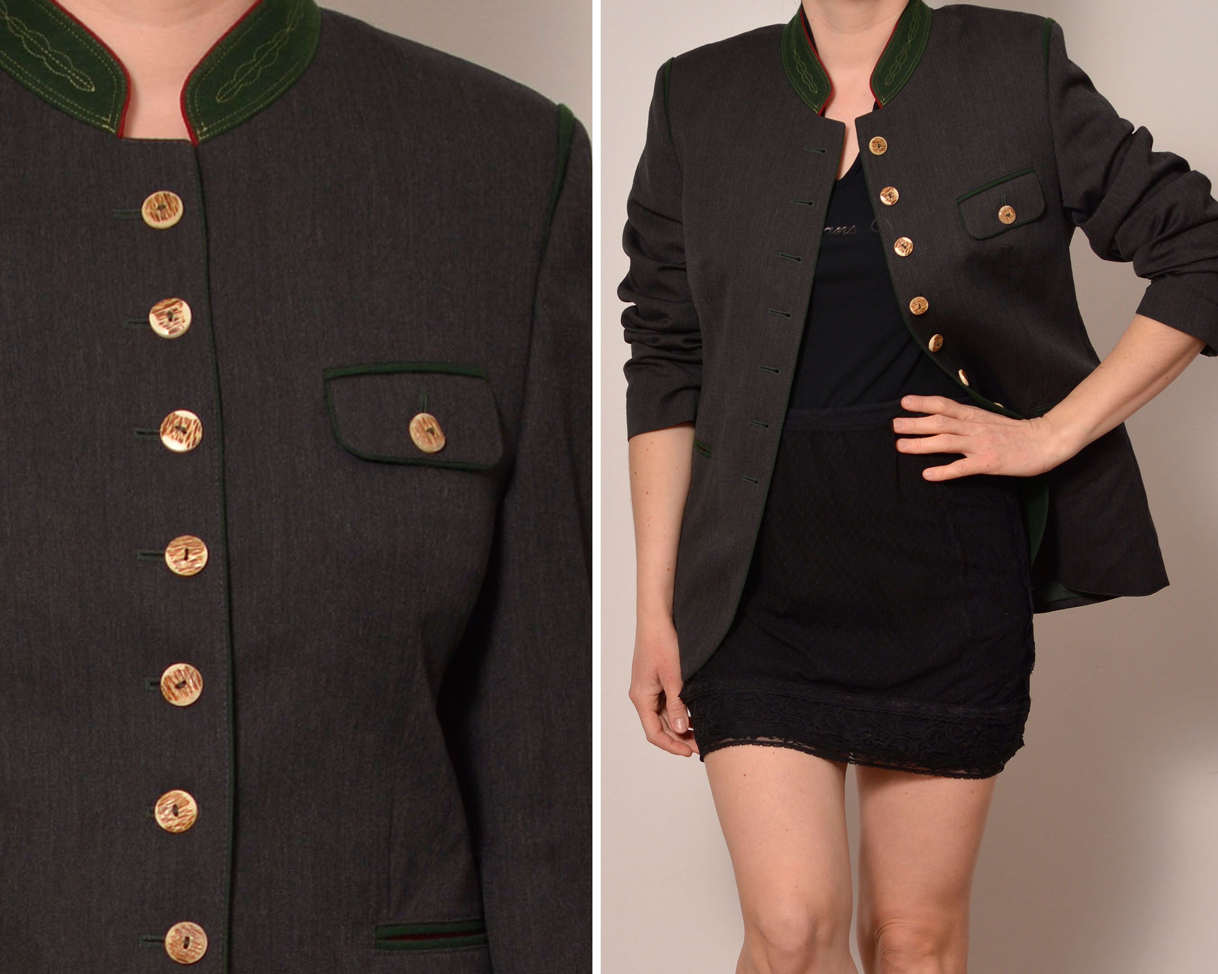 Men's stand online up collar blazer