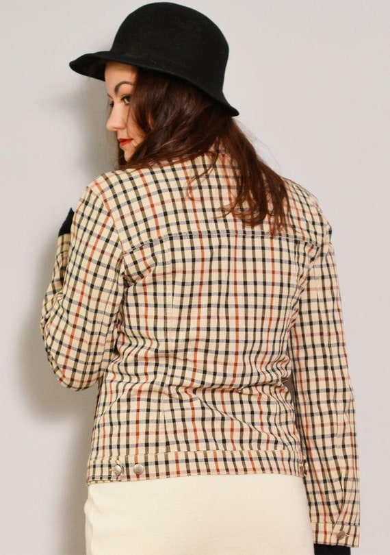 Size 8 | Heritage Style Beige Plaid Jacket | Tate… - image 7